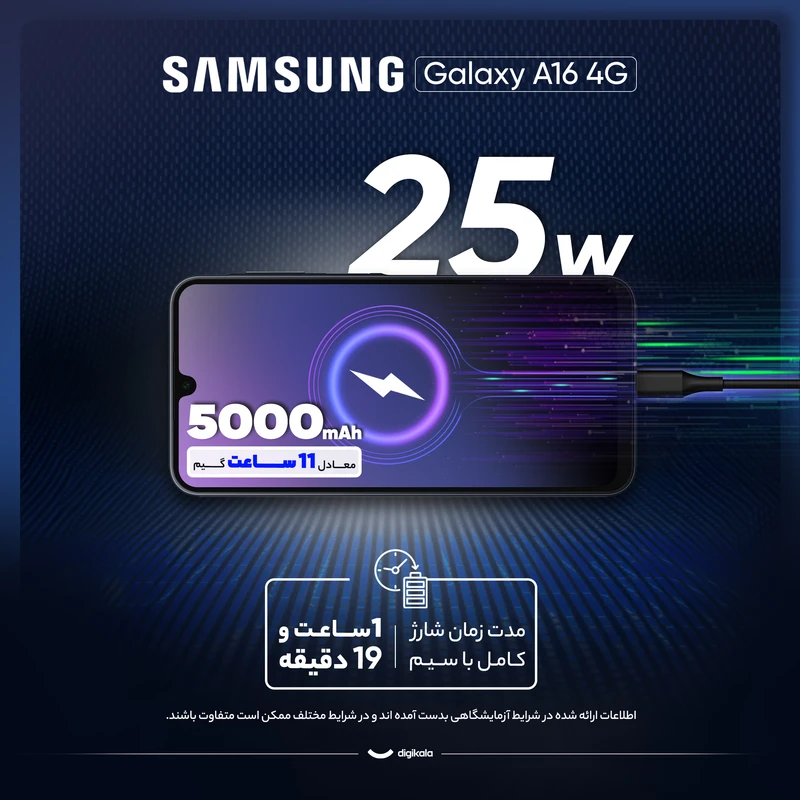 خصوصیات گوشی موبایل سامسونگ مدل Galaxy A16 4G دو سیم کارت ظرفیت 128 گیگابایت و رم 4 گیگابایت - ویتنام