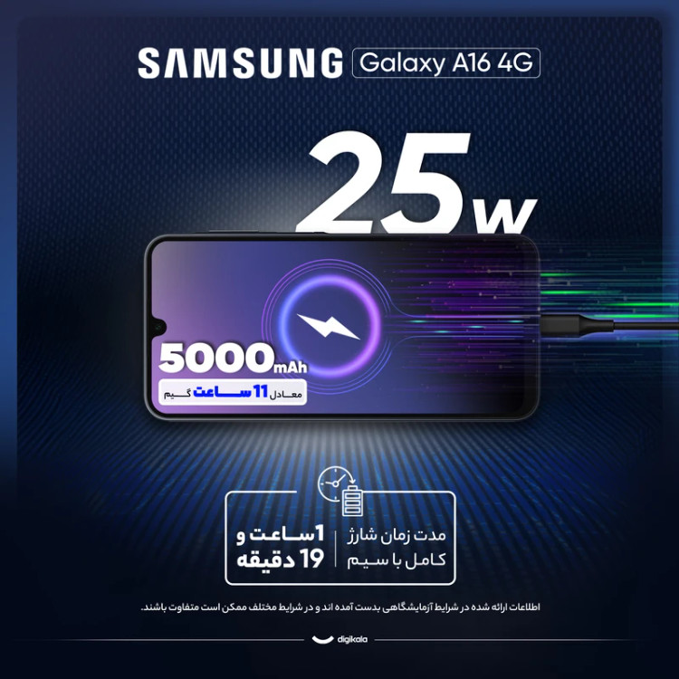 خصوصیات گوشی موبایل سامسونگ مدل Galaxy A16 4G دو سیم کارت ظرفیت 128 گیگابایت و رم 4 گیگابایت - ویتنام